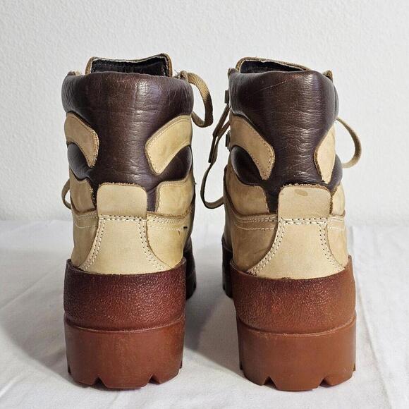 Vintage GRAND PIONEER Italian Work Brown Leather Boots Fits Like Men's US 10 - Picture 3 of 12